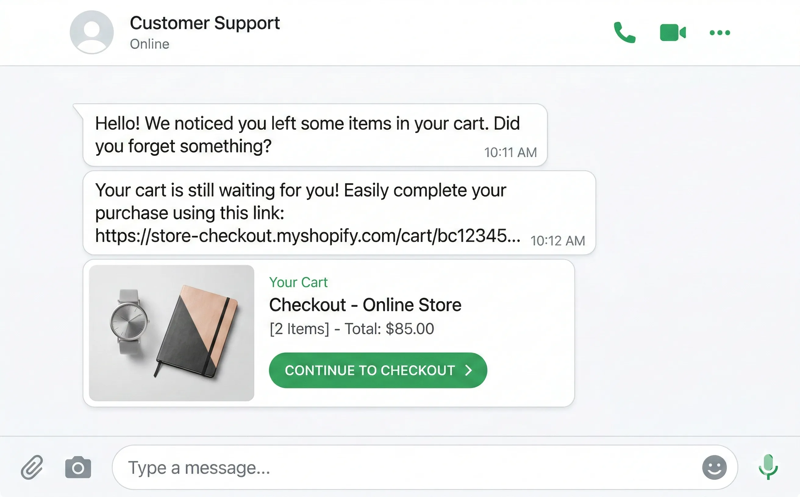 Abandoned cart recovery